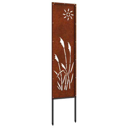Tuin Privacy Screen Fretwerk Roestig 32 x 140 cm weervast staal