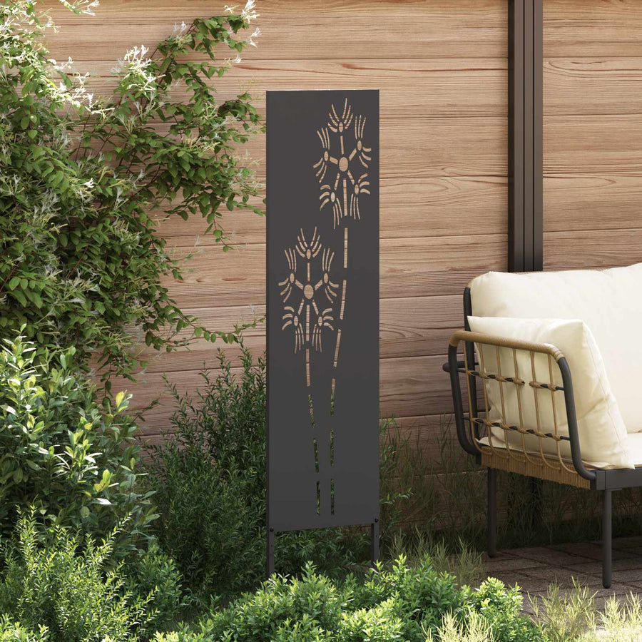 Tuin Privacy Screen Zwart 32 x 140 cm Koudgewalst staal