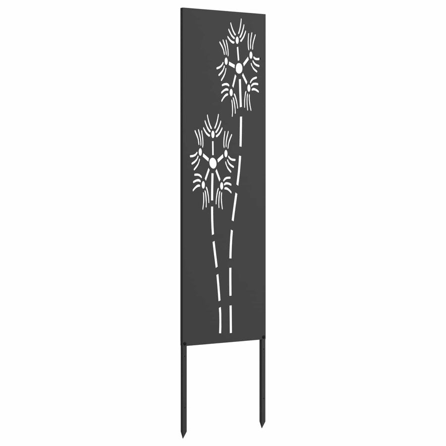 Tuin Privacy Screen Zwart 32 x 140 cm Koudgewalst staal