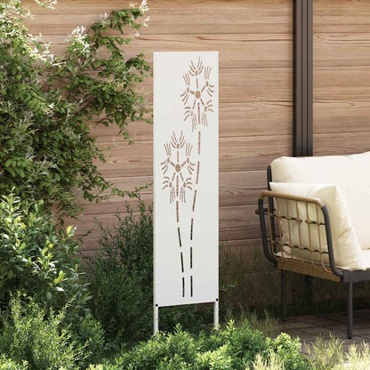 Tuin decoratief paneel Wit 32 x 140 cm Koudgewalst staal
