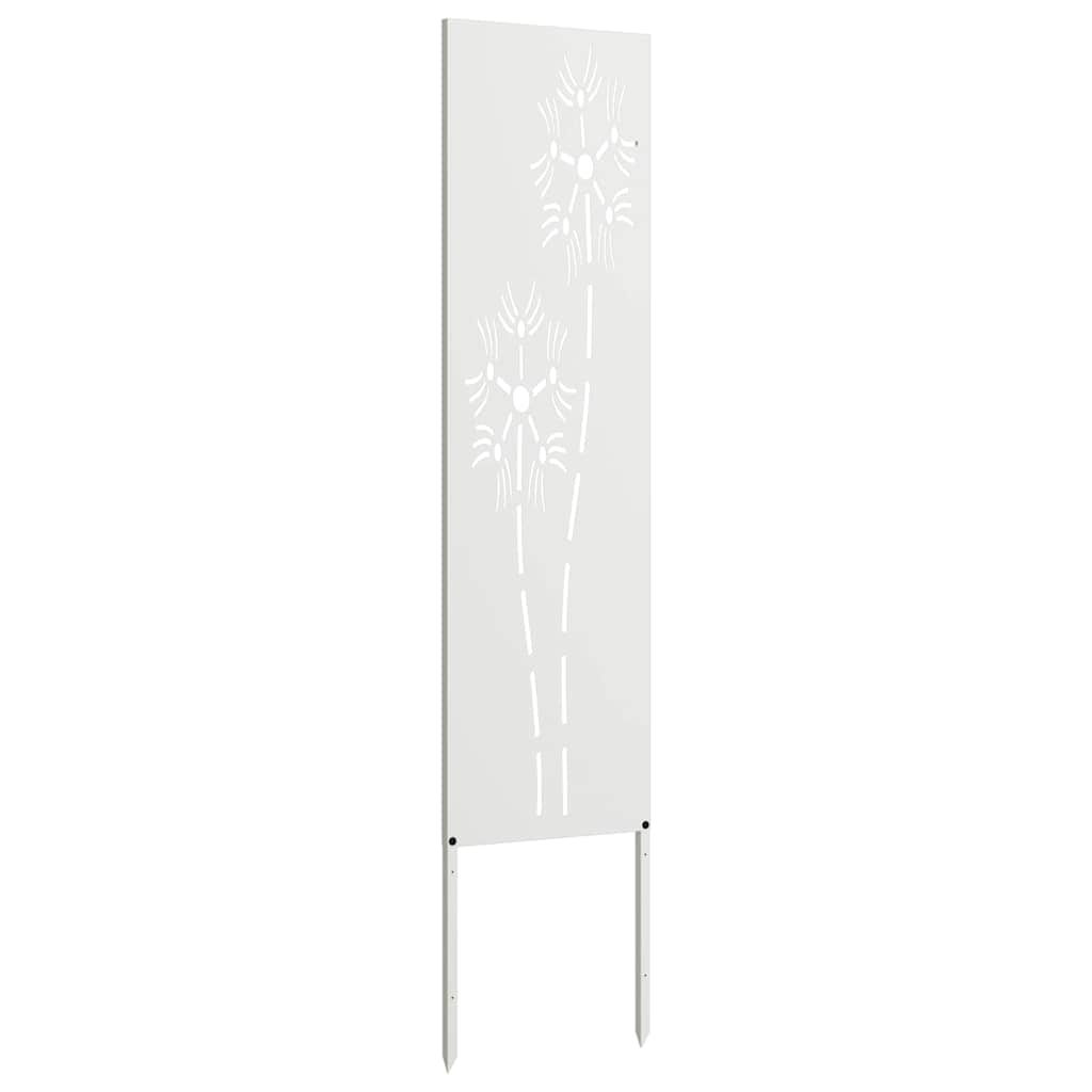 Tuin decoratief paneel Wit 32 x 140 cm Koudgewalst staal
