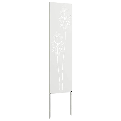 Tuin decoratief paneel Wit 32 x 140 cm Koudgewalst staal