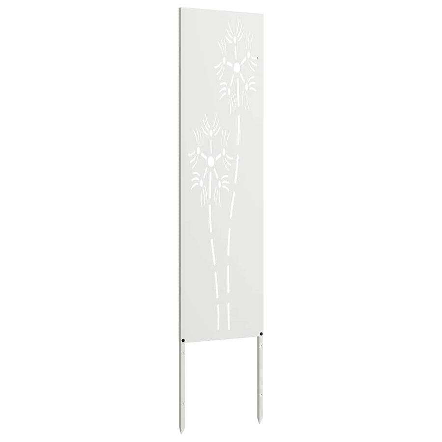 Tuin decoratief paneel Wit 32 x 140 cm Koudgewalst staal