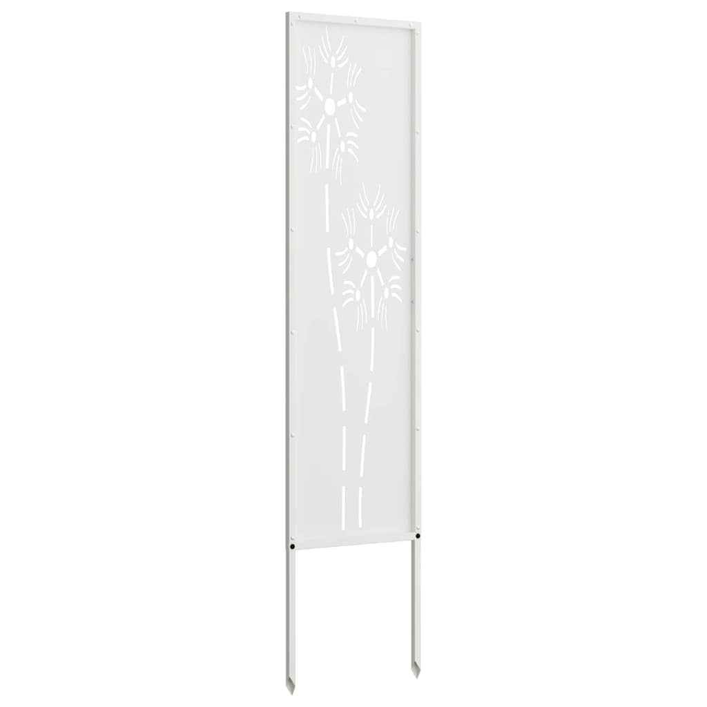 Tuin decoratief paneel Wit 32 x 140 cm Koudgewalst staal