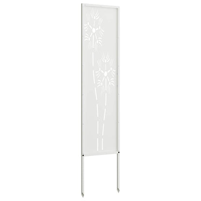Tuin decoratief paneel Wit 32 x 140 cm Koudgewalst staal