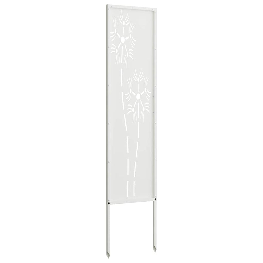 Tuin decoratief paneel Wit 32 x 140 cm Koudgewalst staal