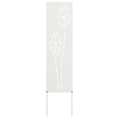 Tuin decoratief paneel Wit 32 x 140 cm Koudgewalst staal
