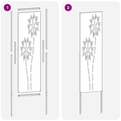Tuin Privacy Screen Antraciet 32 x 140 cm Koudgewalst staal