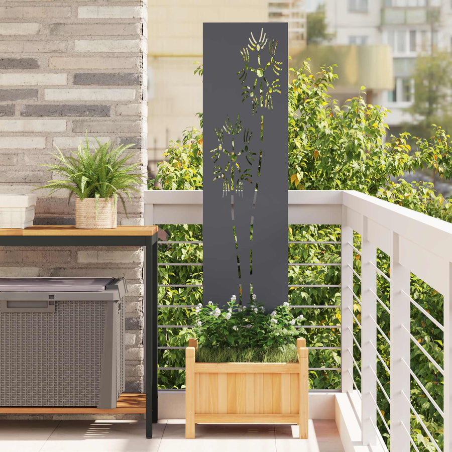 Tuin Privacy Screen Antraciet 32 x 140 cm Koudgewalst staal