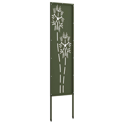 Tuin Privacy Screen Olijfgroen 32 x 140 cm Koudgewalst staal