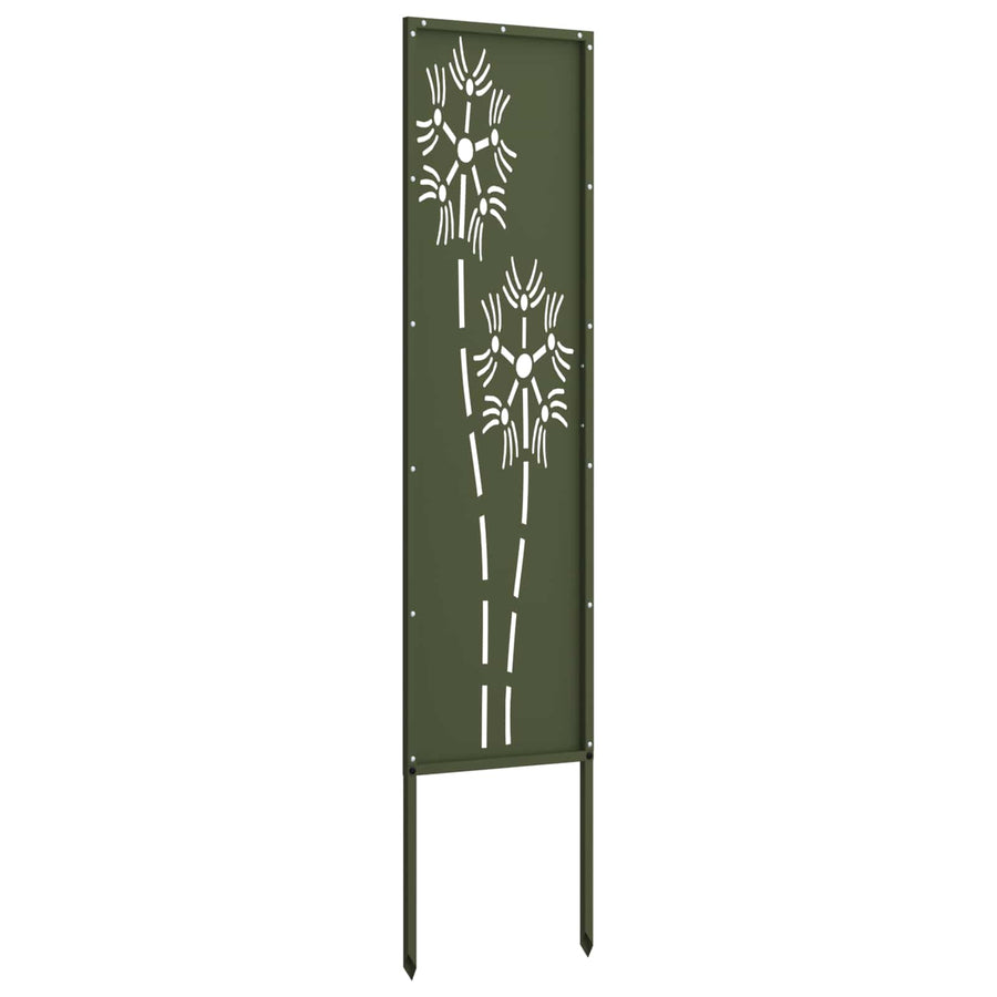 Tuin Privacy Screen Olijfgroen 32 x 140 cm Koudgewalst staal