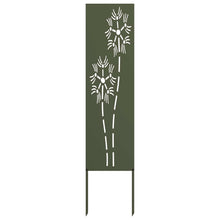 Tuin Privacy Screen Olijfgroen 32 x 140 cm Koudgewalst staal