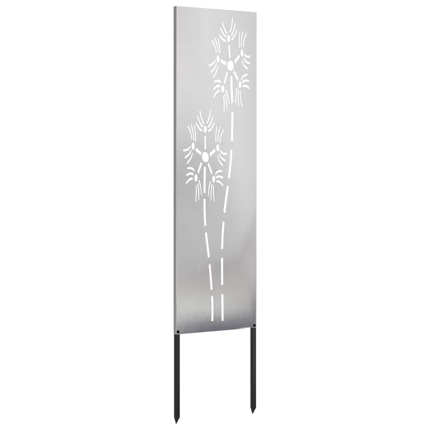 Tuin Privacy Screen Fretwerk Zilver 32 x 140 cm Roestvrij staal