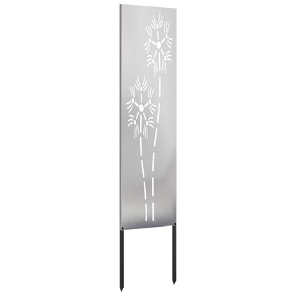 Tuin Privacy Screen Fretwerk Zilver 32 x 140 cm Roestvrij staal