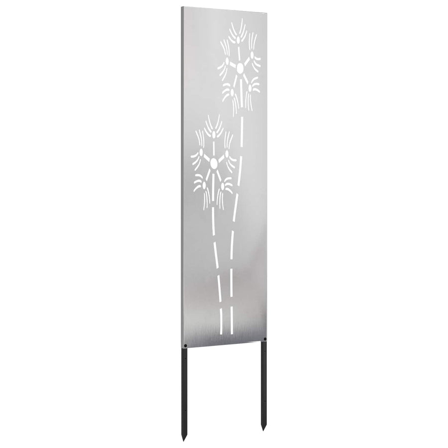 Tuin Privacy Screen Fretwerk Zilver 32 x 140 cm Roestvrij staal
