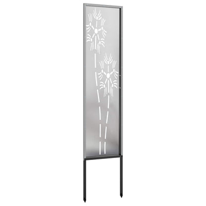 Tuin Privacy Screen Fretwerk Zilver 32 x 140 cm Roestvrij staal
