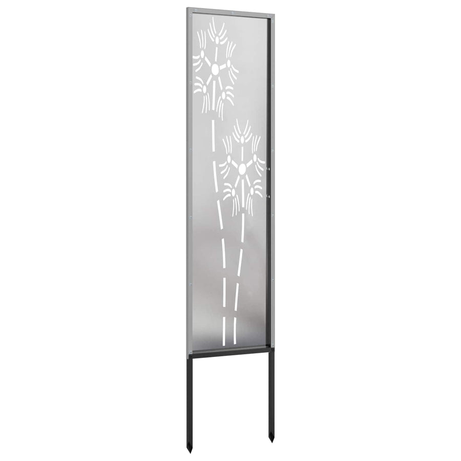 Tuin Privacy Screen Fretwerk Zilver 32 x 140 cm Roestvrij staal