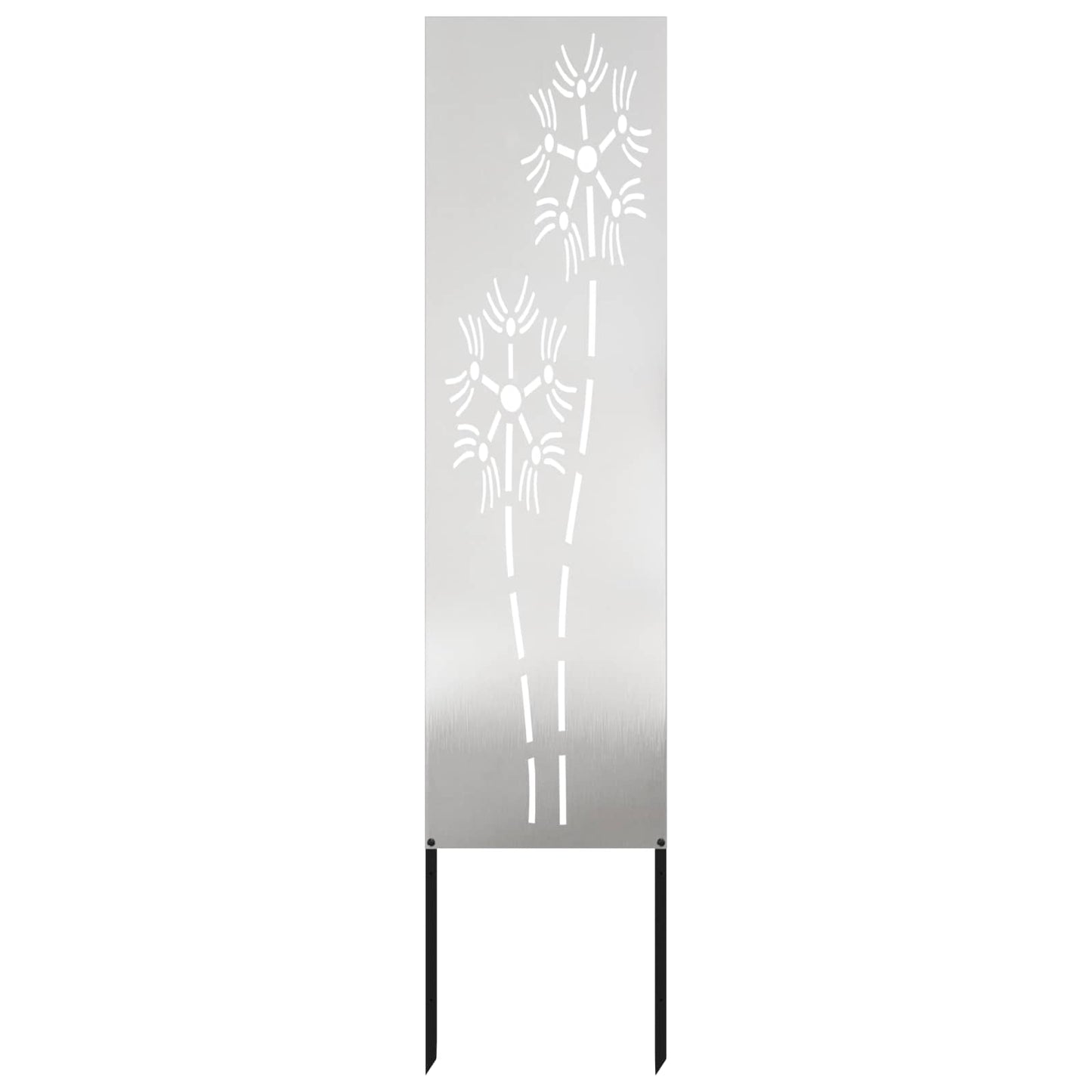 Tuin Privacy Screen Fretwerk Zilver 32 x 140 cm Roestvrij staal