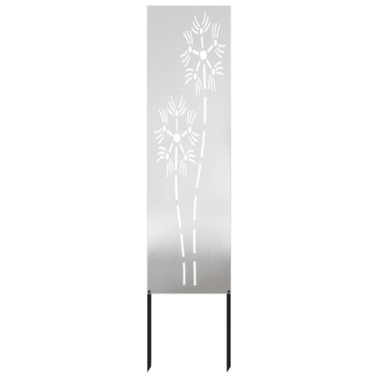 Tuin Privacy Screen Fretwerk Zilver 32 x 140 cm Roestvrij staal