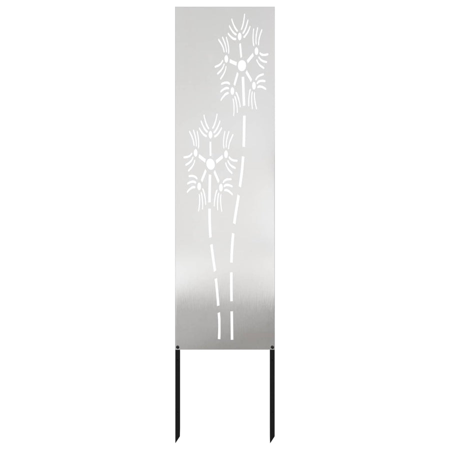 Tuin Privacy Screen Fretwerk Zilver 32 x 140 cm Roestvrij staal