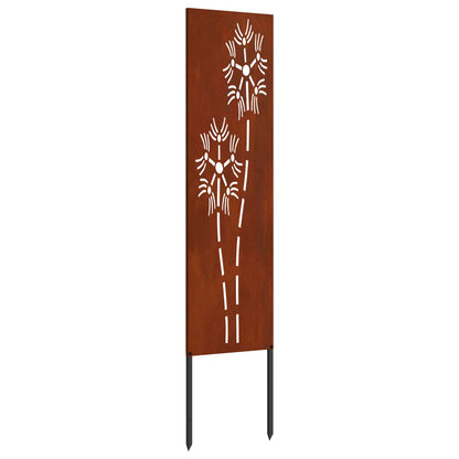 Tuin Privacy Screen Fretwerk Roestig 32 x 140 cm Cortenstaal