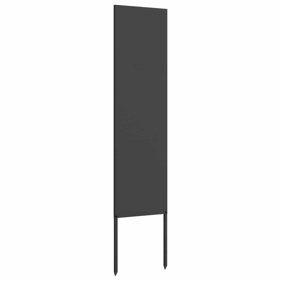Tuin Privacy Screen Zwart 32 x 140 cm Koudgewalst staal