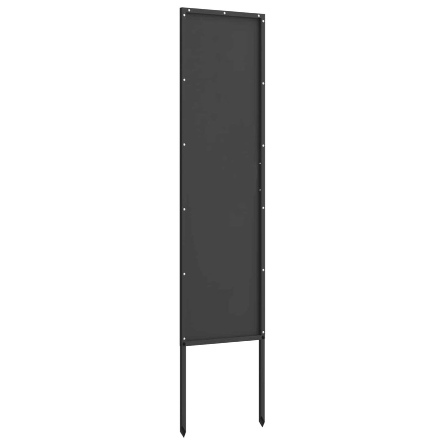 Tuin Privacy Screen Zwart 32 x 140 cm Koudgewalst staal