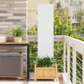 Tuin Privacy Screen Fretwerk Wit 32 x 140 cm Koudgewalst staal