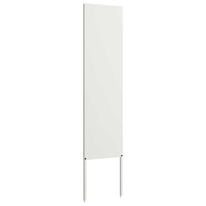 Tuin Privacy Screen Fretwerk Wit 32 x 140 cm Koudgewalst staal