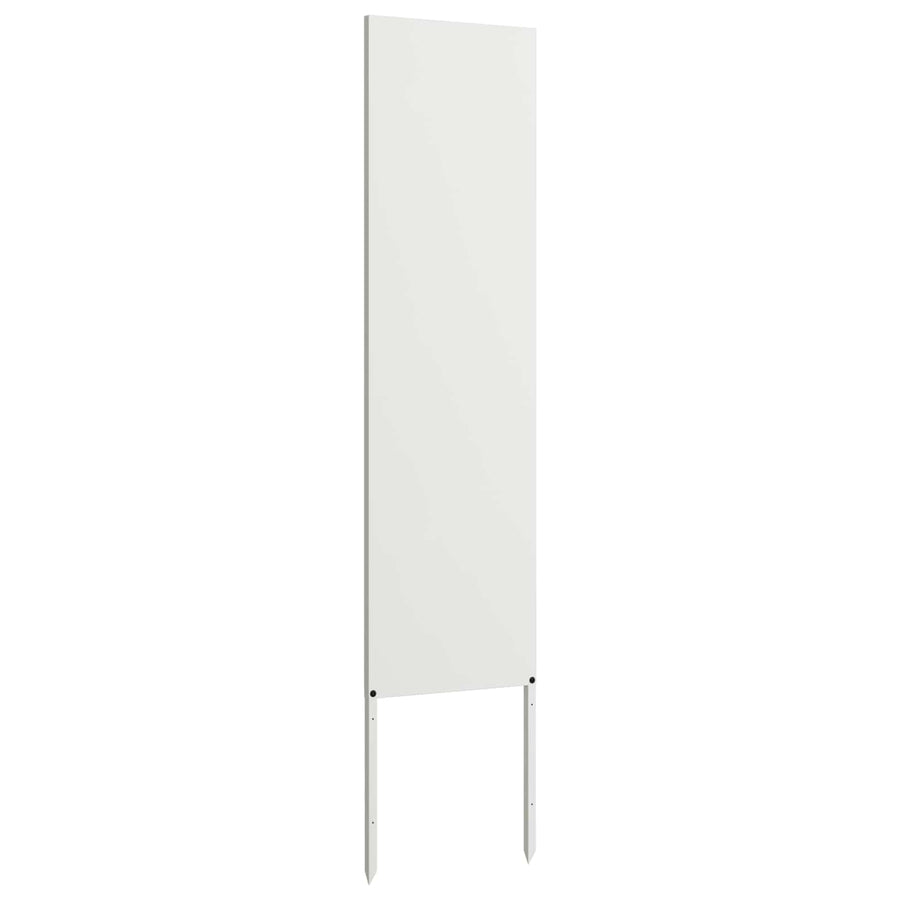 Tuin Privacy Screen Fretwerk Wit 32 x 140 cm Koudgewalst staal