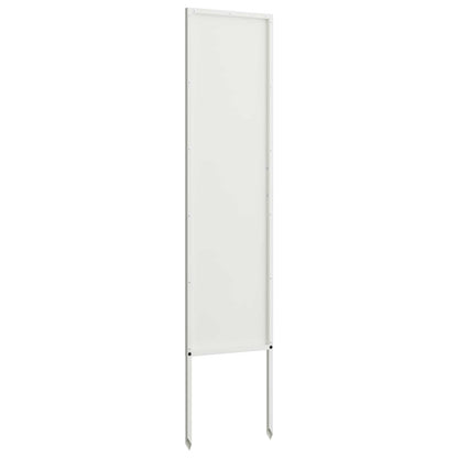 Tuin Privacy Screen Fretwerk Wit 32 x 140 cm Koudgewalst staal
