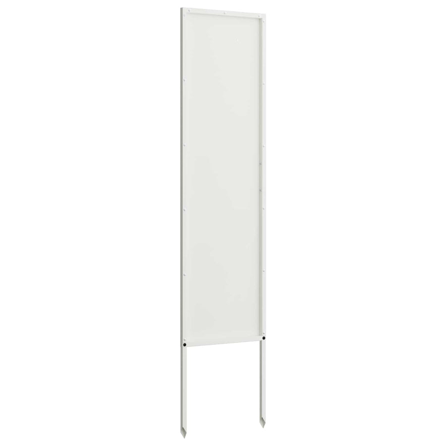 Tuin Privacy Screen Fretwerk Wit 32 x 140 cm Koudgewalst staal