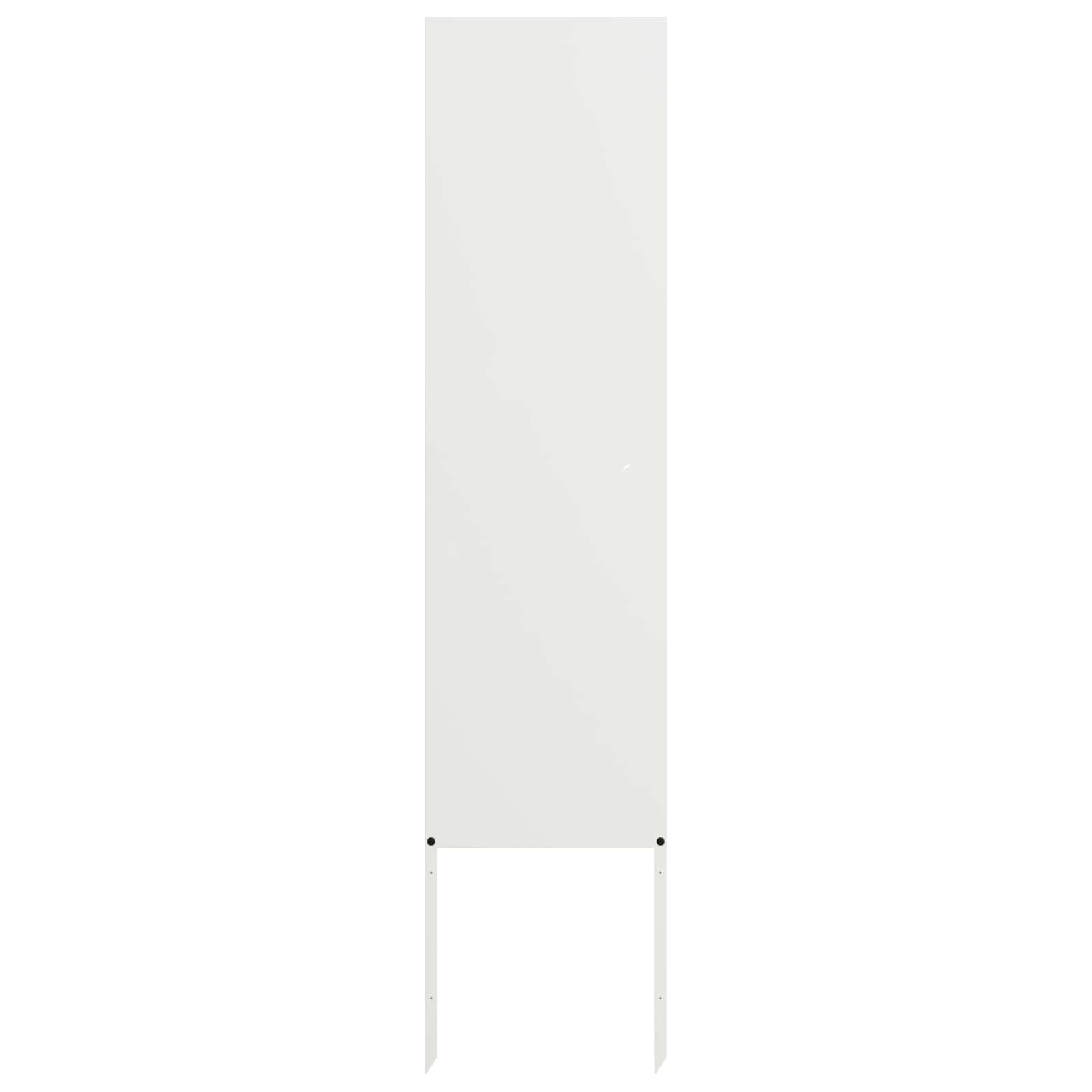 Tuin Privacy Screen Fretwerk Wit 32 x 140 cm Koudgewalst staal