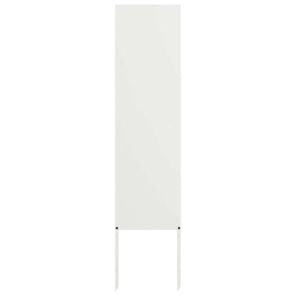 Tuin Privacy Screen Fretwerk Wit 32 x 140 cm Koudgewalst staal