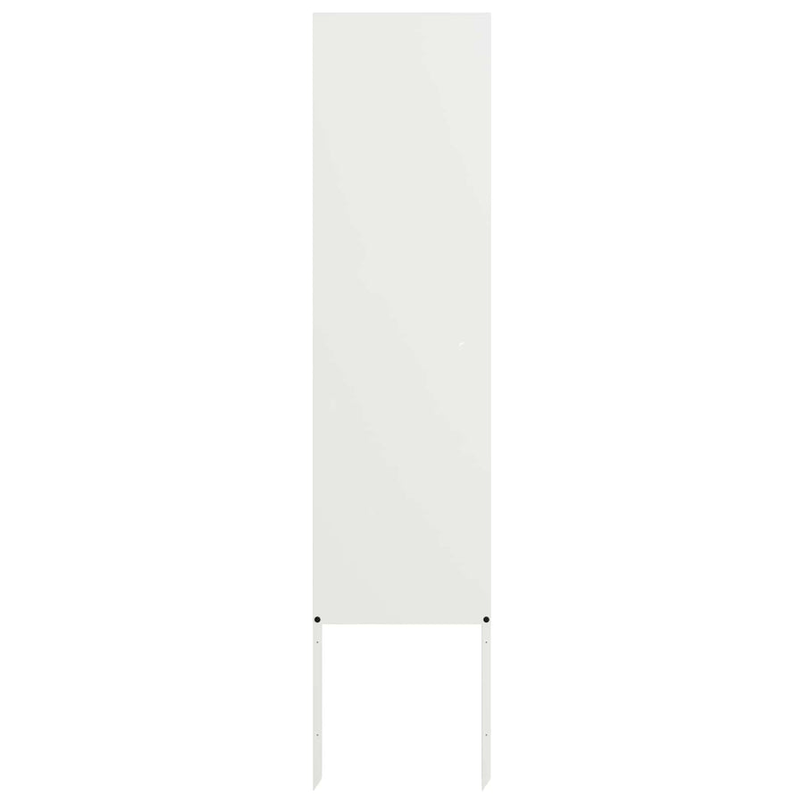 Tuin Privacy Screen Fretwerk Wit 32 x 140 cm Koudgewalst staal