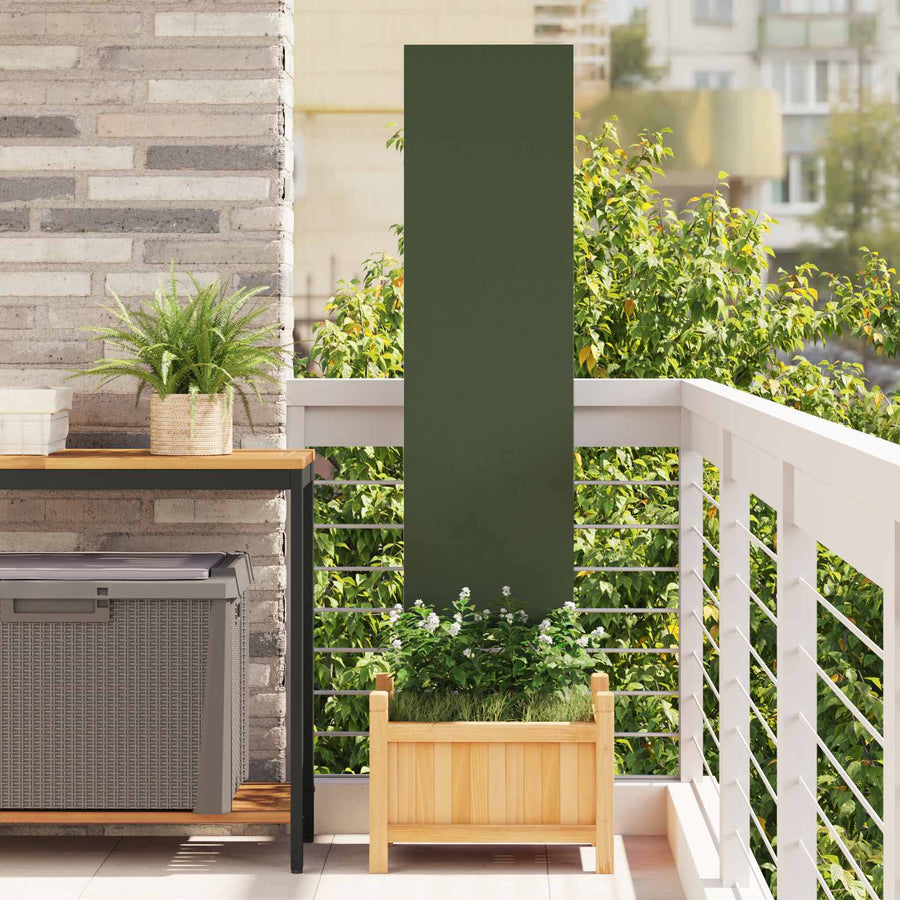 Tuin Privacy Screen Olijfgroen 32 x 140 cm Koudgewalst staal