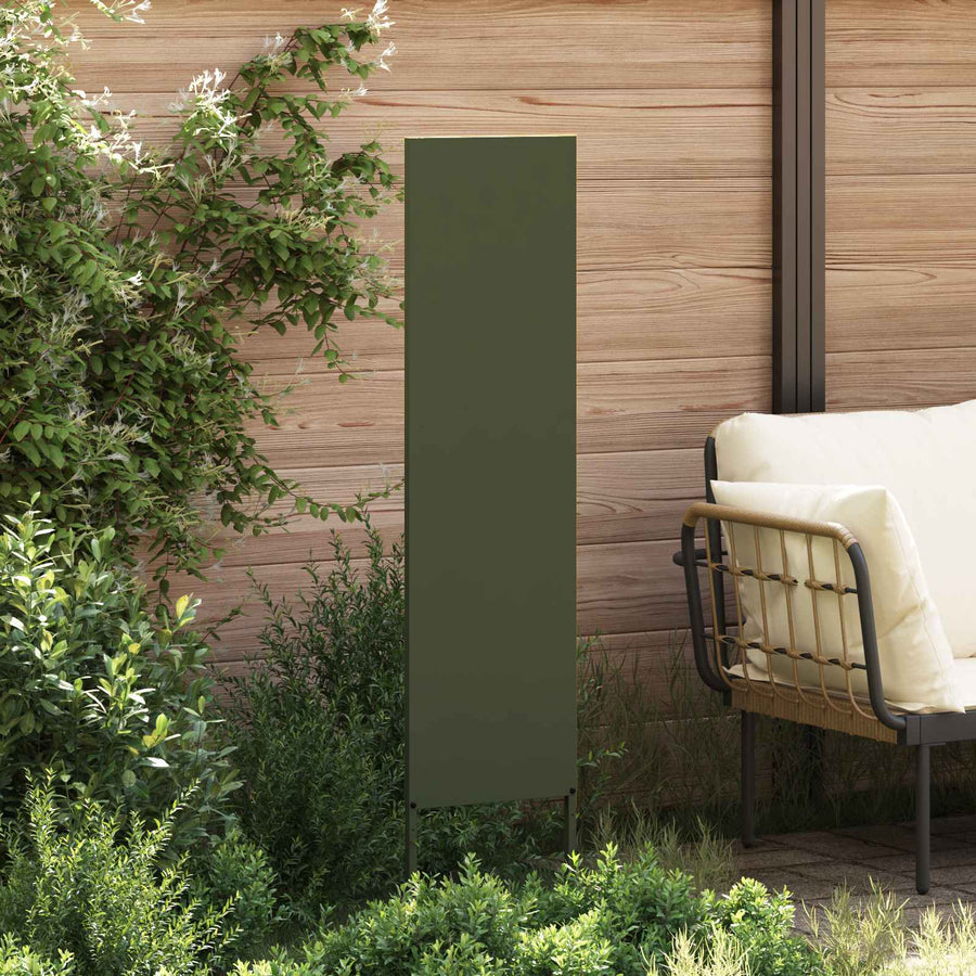 Tuin Privacy Screen Olijfgroen 32 x 140 cm Koudgewalst staal