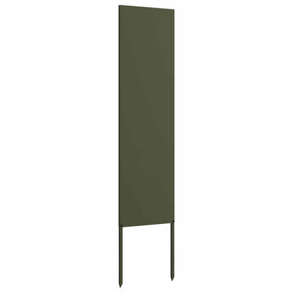 Tuin Privacy Screen Olijfgroen 32 x 140 cm Koudgewalst staal