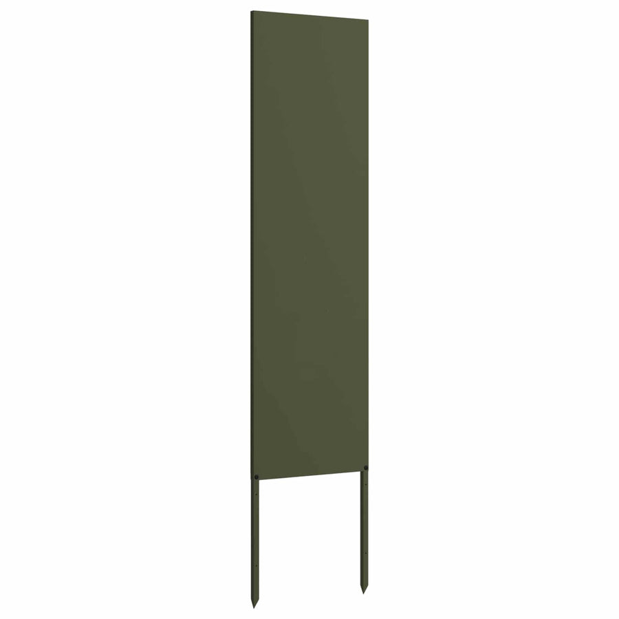 Tuin Privacy Screen Olijfgroen 32 x 140 cm Koudgewalst staal