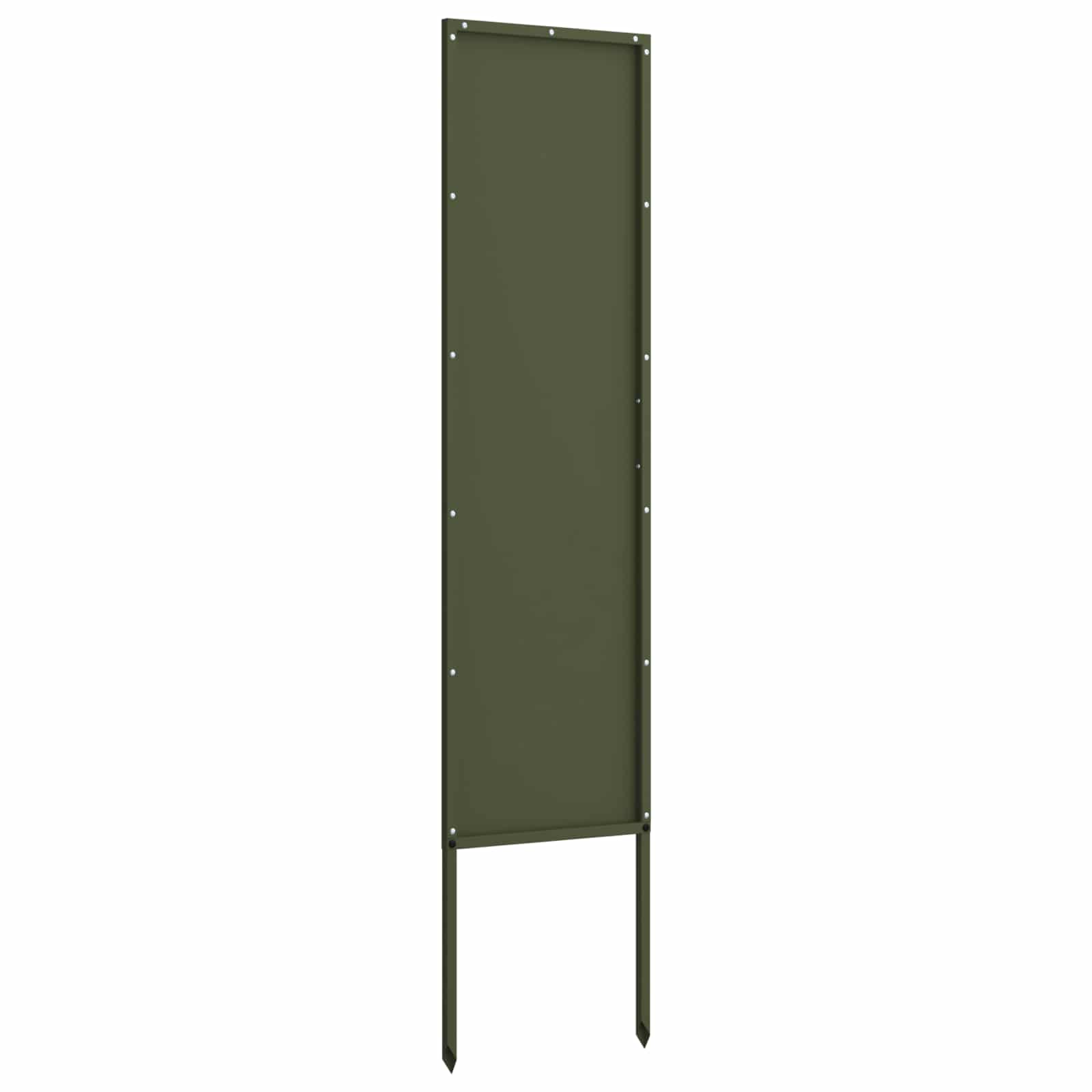 Tuin Privacy Screen Olijfgroen 32 x 140 cm Koudgewalst staal