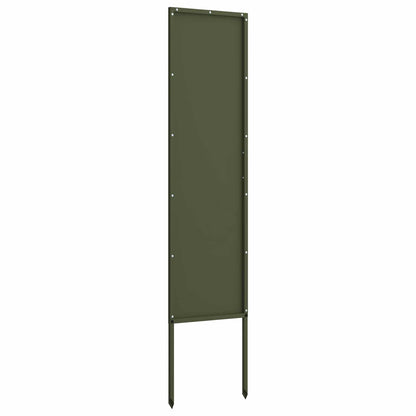Tuin Privacy Screen Olijfgroen 32 x 140 cm Koudgewalst staal