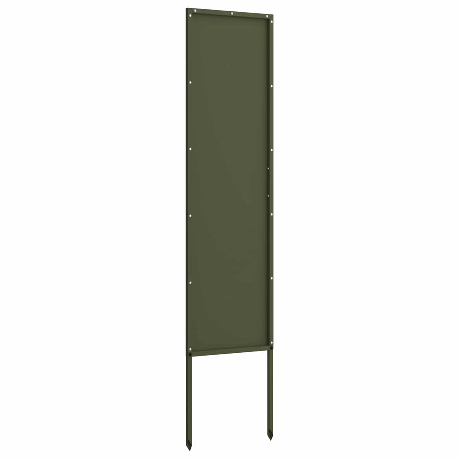 Tuin Privacy Screen Olijfgroen 32 x 140 cm Koudgewalst staal