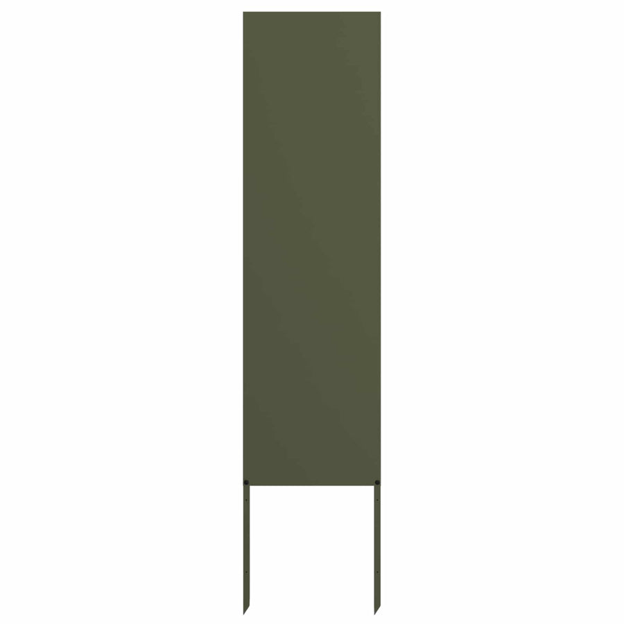 Tuin Privacy Screen Olijfgroen 32 x 140 cm Koudgewalst staal