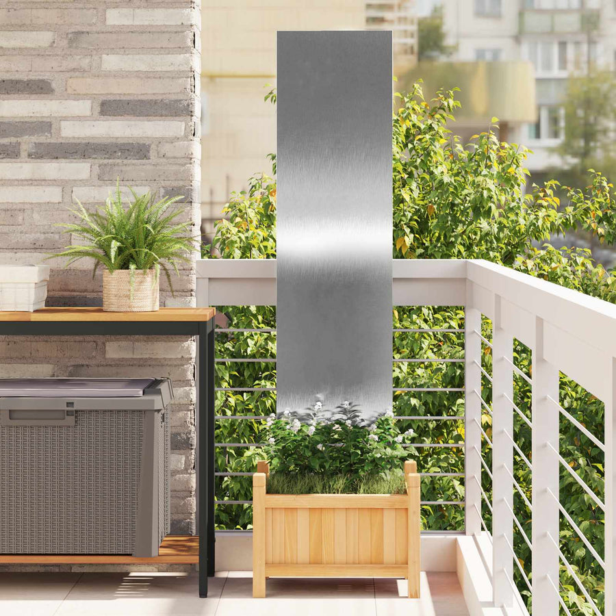 Tuin Privacy Screen Fretwerk Zilver 32 x 140 cm Roestvrij staal
