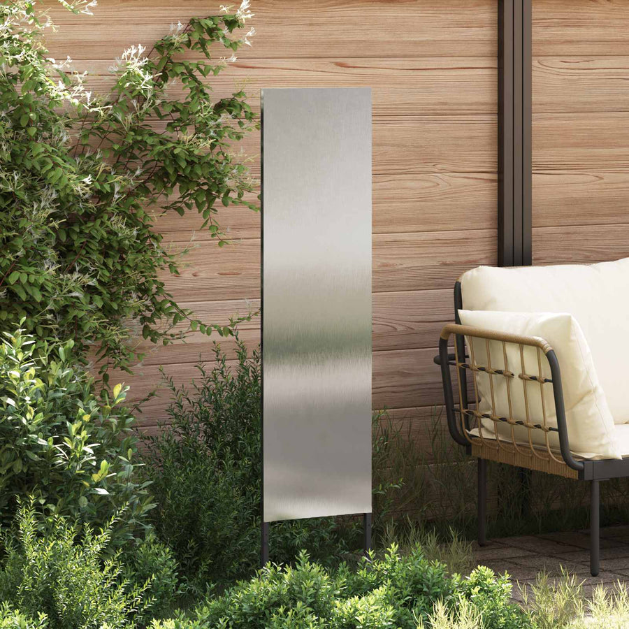 Tuin Privacy Screen Fretwerk Zilver 32 x 140 cm Roestvrij staal