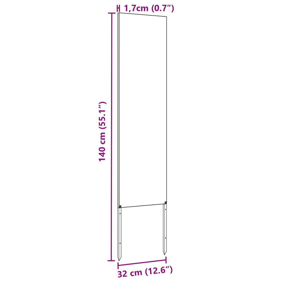 Tuin Privacy Screen Fretwerk Zilver 32 x 140 cm Roestvrij staal