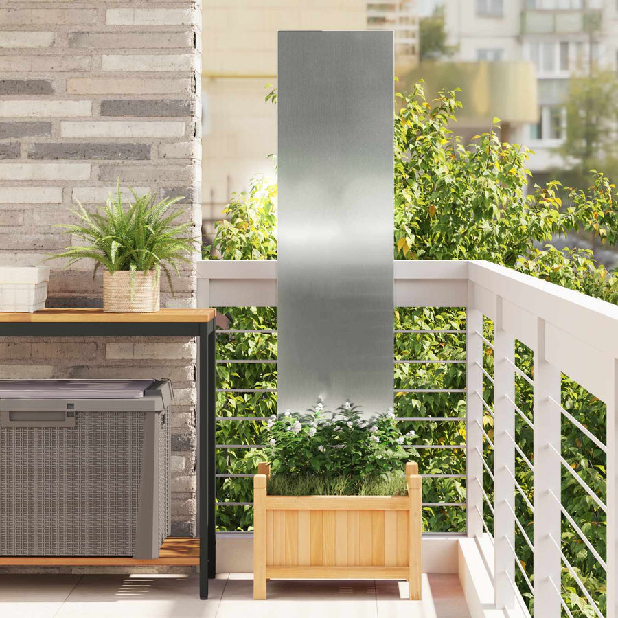 Tuin Privacy Screen Zilver 32 x 140 cm Gegalvaniseerd staal