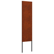 Garden Privacy Screen Trellis Rusty 32 x 140 cm Corten Steel