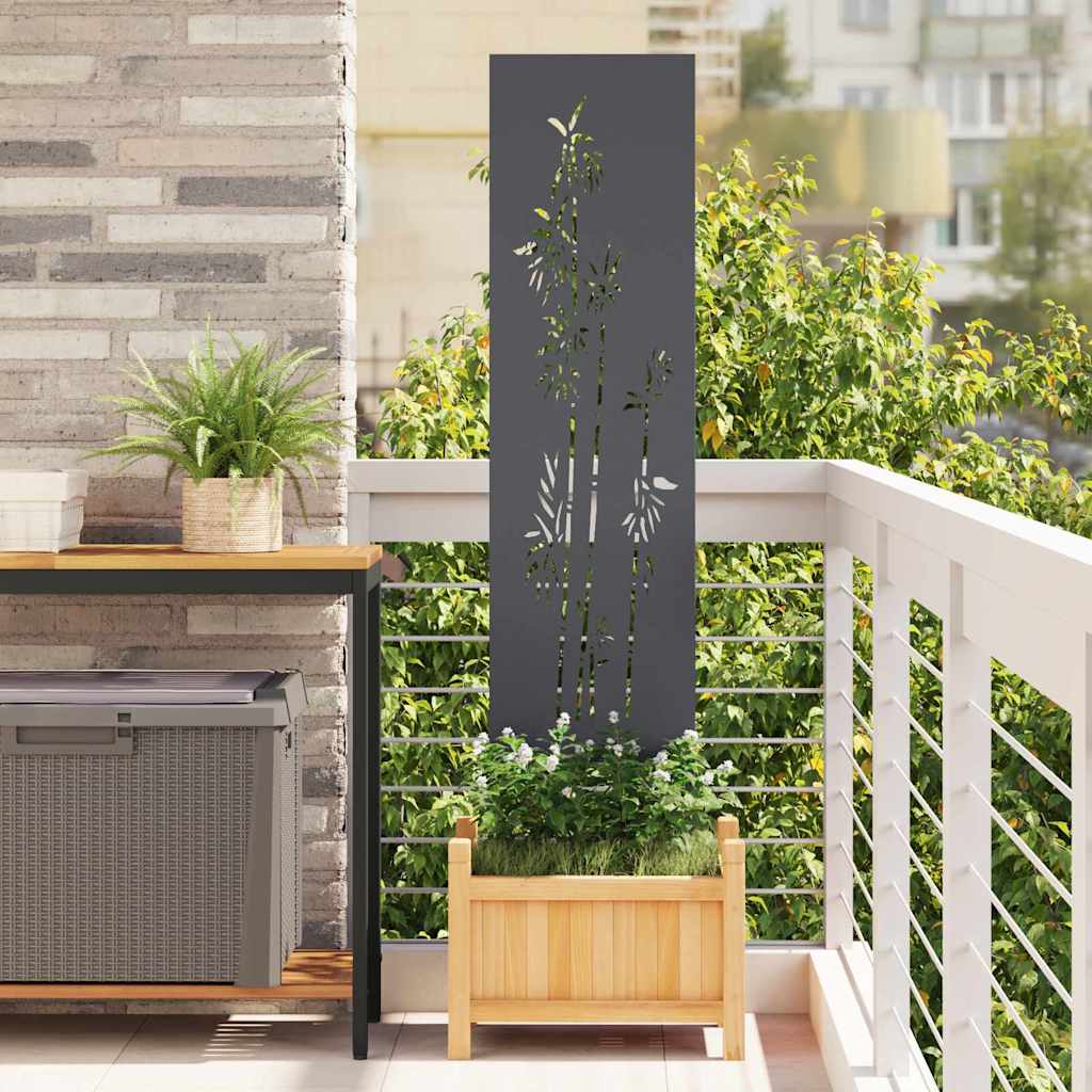 Tuin Privacy Screen Antraciet 32 x 140 cm Koudgewalst staal