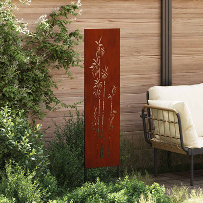 Tuin Privacy Screen Bloemen Roestig 32 x 140 cm Cortenstaal